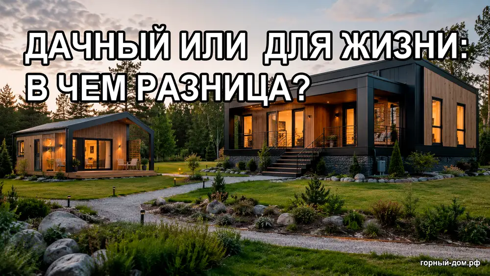 Чем модульный дом для постоянного проживания отличается от дачного домика