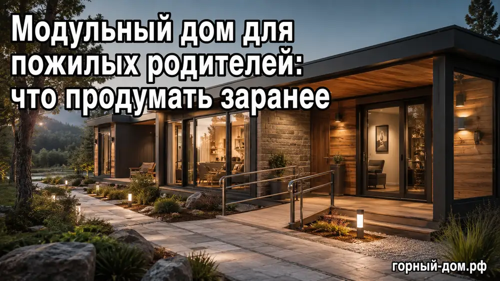 Модульный дом для пожилых родителей: как продумать комфорт, безопасность и самостоятельность заранее